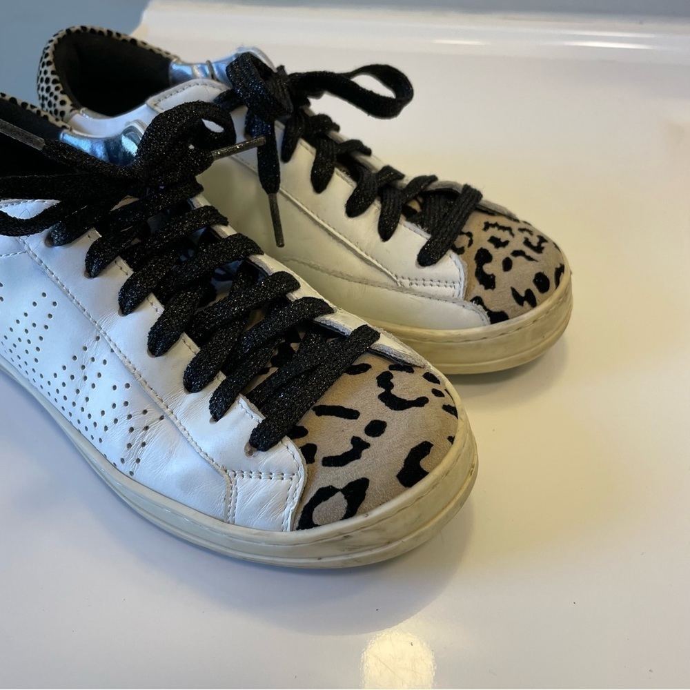 P448 S20 John Animal Print Leather Sneakers - Picture 4 of 9